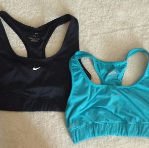 Nike dri fit sports bras (2) size small